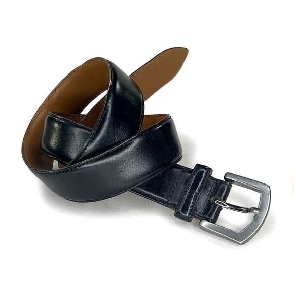 Banana Republic Other - Banana Republic Plain Black Dress Belt with Square Silver Buckle